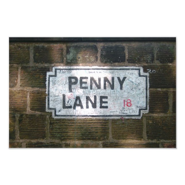 Foto Penny Lane Street Sinal (Frente)