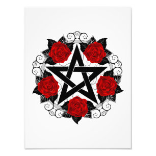 Foto Pentagrama com Rosas vermelhas