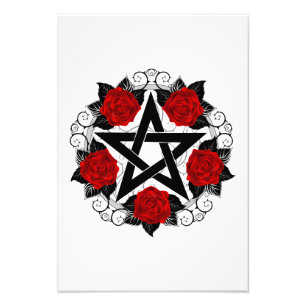 Foto Pentagrama com Rosas vermelhas