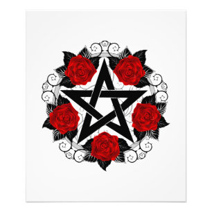 Foto Pentagrama com Rosas vermelhas