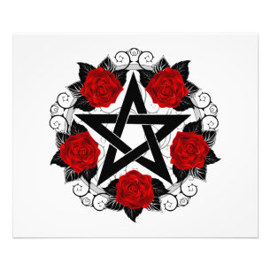 Foto Pentagrama com Rosas vermelhas