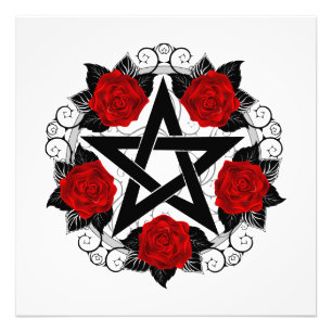 Foto Pentagrama com Rosas vermelhas