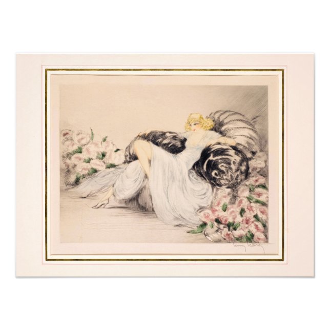 Foto Peonies, 1935, por Louis Icart (Frente)