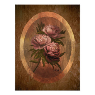 Foto Peonies Poster 12x16
