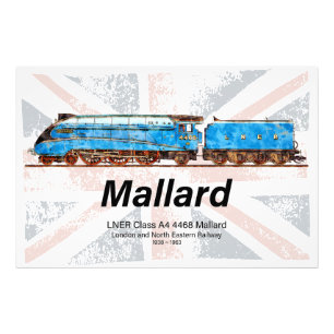 Foto Perfil da locomotiva LNER Classe A4 Mallard com ba
