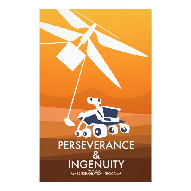Foto Perseverança e engenhosidade Marte 2020 (Frente)