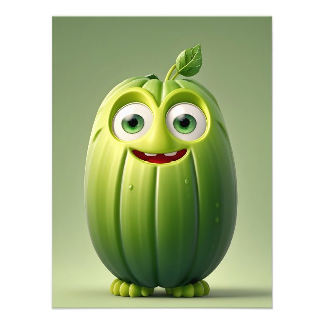 Foto Personagem engraçada de pepino (Frente)