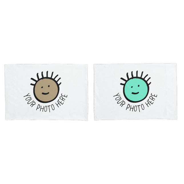 Foto personalizada 2 x Modelo PADRÃO PILLOWCASES (Frente - conjunto)