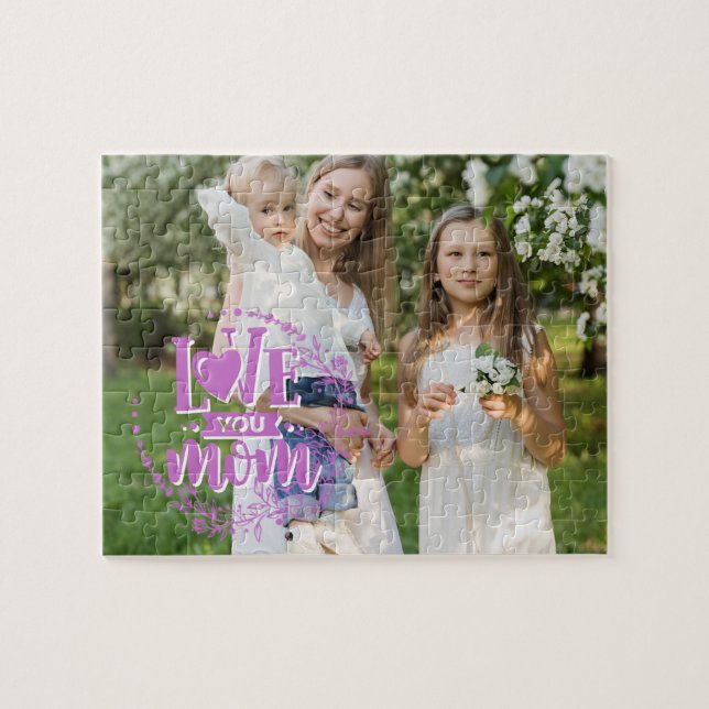 Foto Personalizada | Amo Você Mãe Quebra-Cabeça (Horizontal)