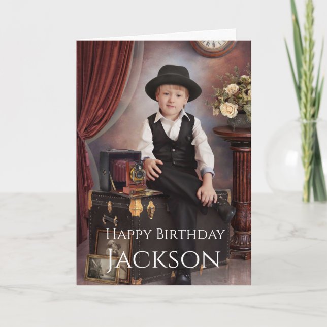 Foto Personalizada, Cartão de Aniversário (Frente)