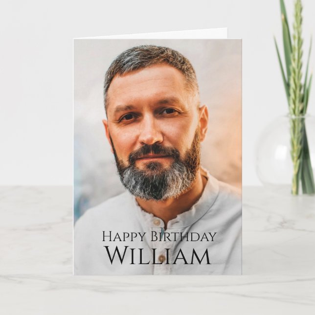 Foto Personalizada, Cartão de Aniversário (Frente)