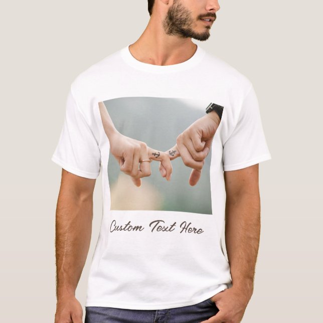 Foto personalizada com amor para camisa suas fotos (Frente)
