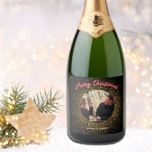 Foto personalizada com brilho preto no natal (Criador carregado)