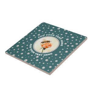 Foto Personalizada com Círculo de Pérolas em Azul