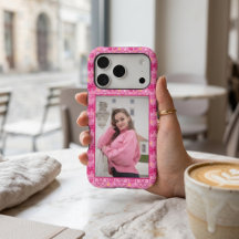 Foto Personalizada com Laços e Corações Rosa Kawai