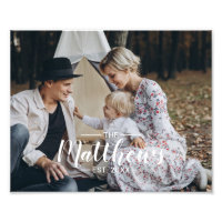 Foto personalizada com nome de família e ano estab