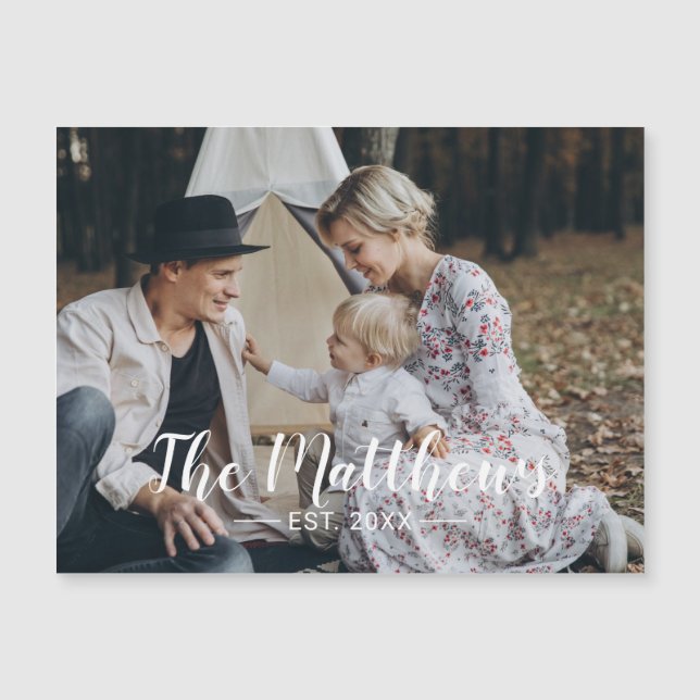 Foto personalizada com nome de família e ano estab (Frente)