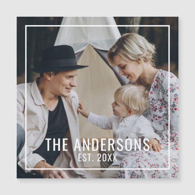 Foto personalizada com nome de família e ano estab (Frente)