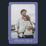 Foto Personalizada da Caligrafia na moda Purple<br><div class="desc">Cobrir Na moda Purple Calliografia Personalizada Foto iPad Pro</div>