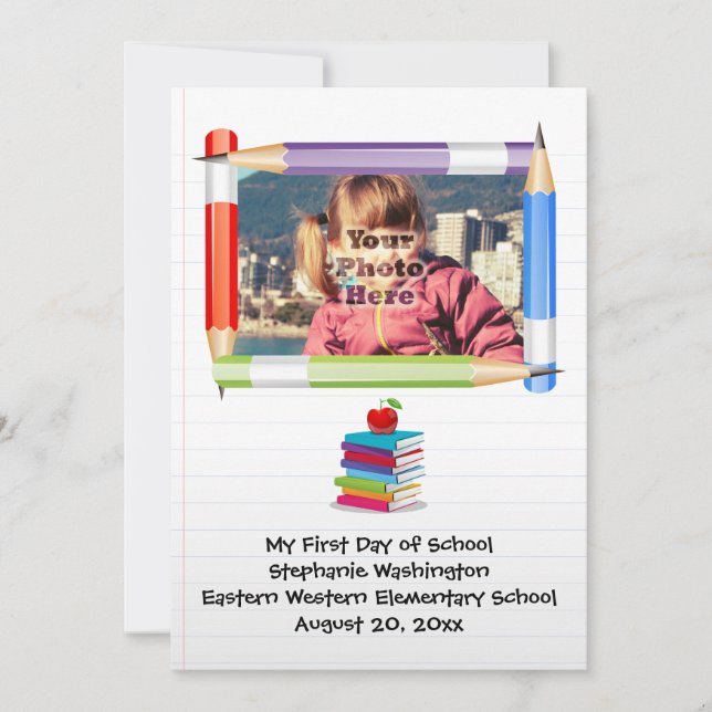 Foto personalizada da escola infantil (Frente)