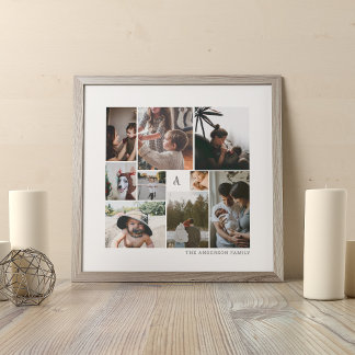 FOTO PERSONALIZADA DA FAMÍLIA COLLAGE POSTER E IMP