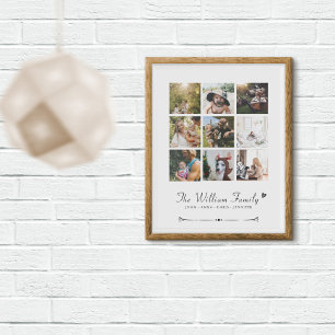 FOTO PERSONALIZADA DA FAMÍLIA COLLAGE POSTER E IMP