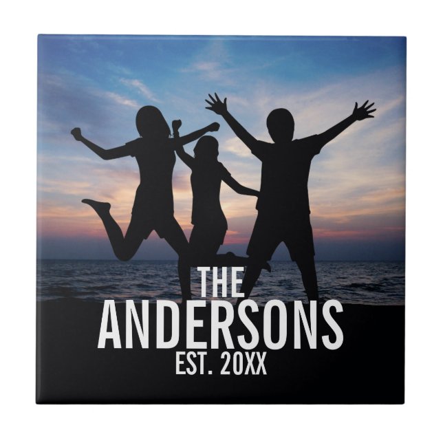 Foto personalizada da família com nome da família (Frente)