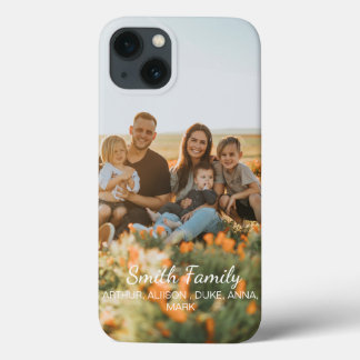 Foto personalizada da família com nomes personaliz