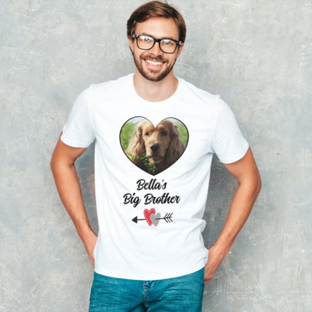 Foto personalizada de cão, camiseta do irmão mais  (Criador carregado)