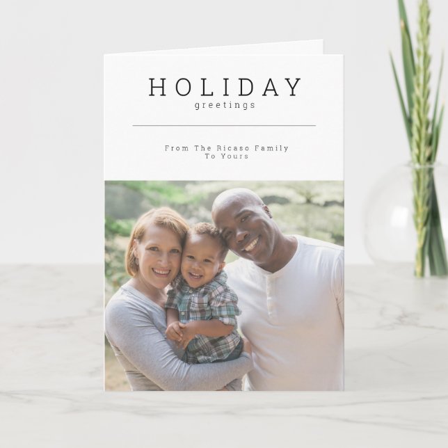 Foto personalizada de Cartões de natal simples (Frente)