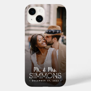 Foto personalizada de casamento entre o Sr. e a Sr