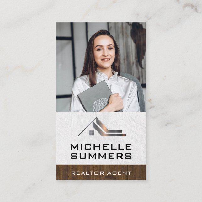 Foto personalizada de empresa | Cartão de visita d (Frente)