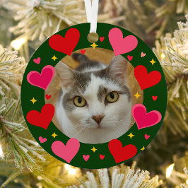 Foto Personalizada de Estimação com Corações Verme