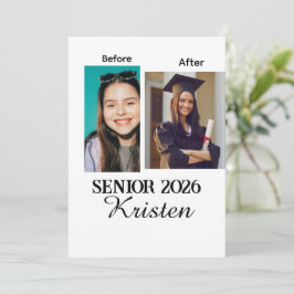 Foto personalizada de formatura antes e depois