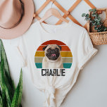 Foto Personalizada De Pet Do Cão De Vintagem Perso<br><div class="desc">Celebre seu amor pelo seu amigo peludo com nossa Camisa Personalizada de Foto Retro Pet Foto Triblend do Cão Vintage! Esta na moda e camisa confortável é perfeita para qualquer amante de animais de estimação, combinando um design de pôr do sol retrô com a foto personalizada do seu animal de...</div>