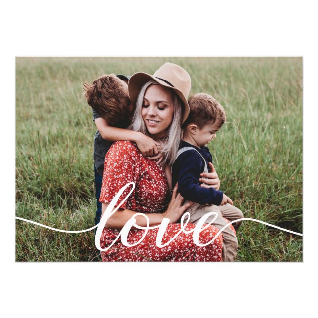 Foto Personalizada de Script de Amor Familiar (Frente)