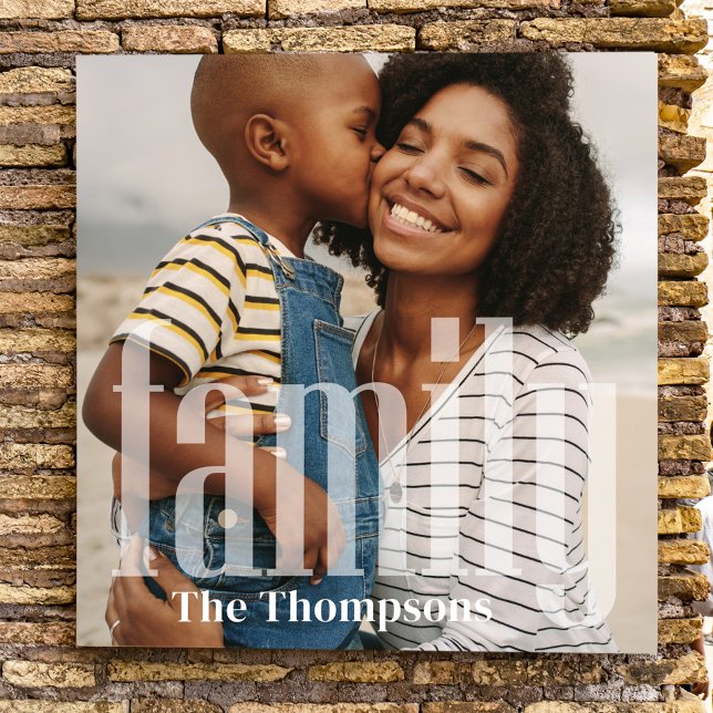 Foto personalizada de tipografia da família modern (Simple minimalist modern style typography custom photo print.)