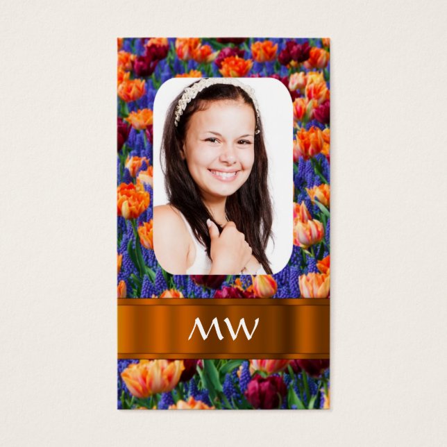 Foto personalizada de tulipa laranja (Frente)