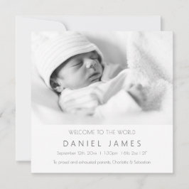 Foto personalizada do anúncio do bebê moderno