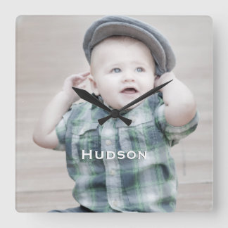 Foto personalizada do bebê do relógio de parede