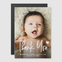 Foto personalizada do bebê Obrigado recém-nascido 