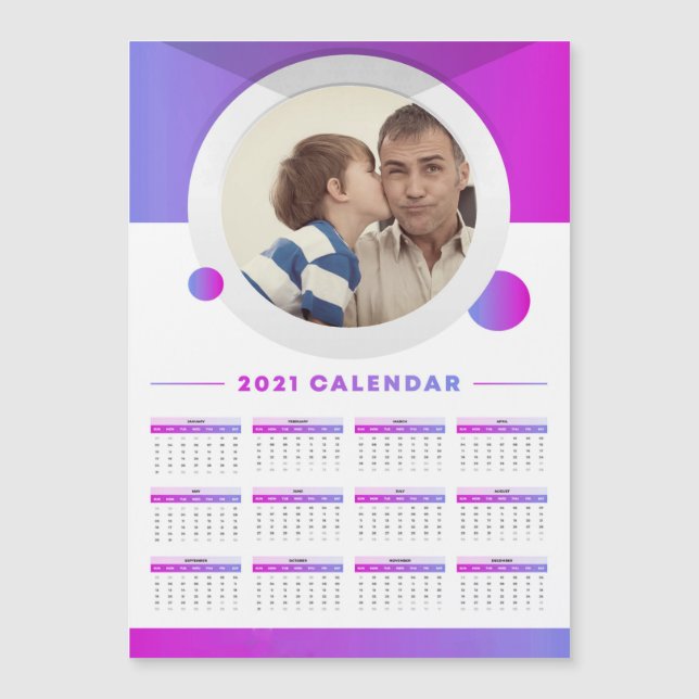 Foto Personalizada do Calendário Moderno 2021 (Frente)