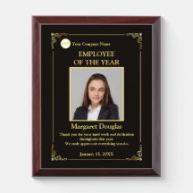 Foto personalizada do funcionário do ano | Dourado