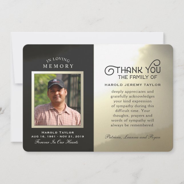 Foto personalizada do Ouro Sky no Cartões de agrad (Frente)