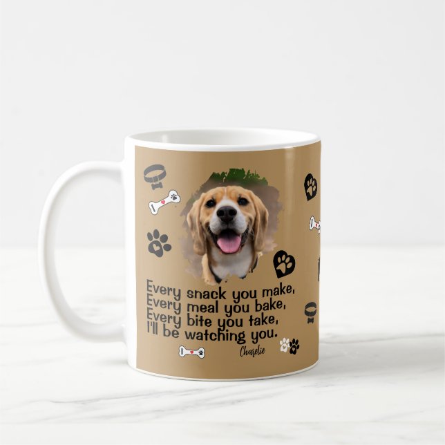 Foto Personalizada Do Rosto Do Cão - Caneca Engraç (Esquerda)