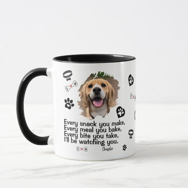 Foto Personalizada Do Rosto Do Cão - Caneca Engraç (Esquerda)