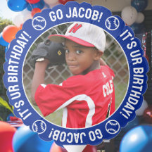 Foto personalizada e azul de texto da Festa de ani