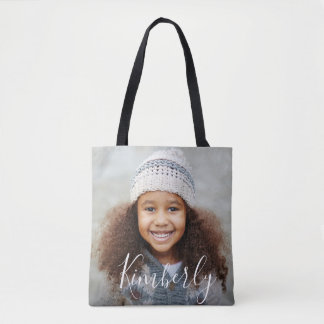 foto personalizada e bolsa de tote de nome