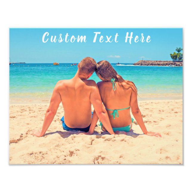 Foto personalizada e Poster de texto seu próprio D (Frente)