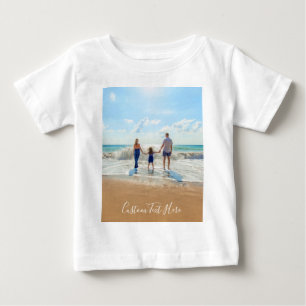 Foto personalizada e texto Bebê camisa seu próprio